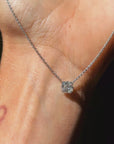 OF EMERALDS IN YOUR SPARKLY EYES // 1.05CT EMERALD CUT DIAMOND NECKLACE