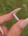WALK THE LINE? I'D RATHER SKIP IT // VINTAGE ALTERNATING DIAMOND ETERNITY BAND SZ 7
