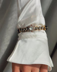 FIND ME ON THE DARK SIDE OF THE MOON // VICTORIAN DIAMOND CURB BRACELET