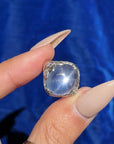 WHEN I MISS YOU I LOOK FOR THE BRIGHTEST STAR IN THE SKY AND THERE YOU ARE // DREAMY ART DECO STAR SAPPHIRE RING
