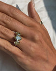 I JUST COULDN'T IMAGINE A COLORLESS DIAMOND WHEN PRESENTED THE OPTION TO STARE AT THE SUNSETS // FANCY COLORED THREE STONE RING