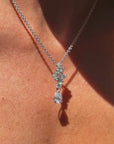 DO YOU THINK THE WIND DELIGHTS IN PATTERN MAKING? // VINTAGE DIAMOND CLUSTER DROP NECKLACE