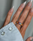 YOU CANNOT ERASE THE COLORS OF JOY // RAINBOW SAPPHIRE ETERNITY BAND