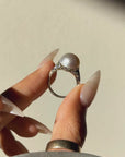 THE SKIN OF VENUS UNDERNEATH THE MOONLIGHT // ART DECO MABE PEARL RING