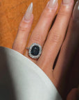 THERE NEVER WAS A CLASSIER LADY // LATE DECO SAPPHIRE AND DIAMOND RING