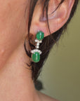 THERE WAS SPLENDOR, SPLENDOR ALL AROUND // VINTAGE EMERALD AND DIAMOND EARRINGS