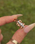 TIE ME UP IN RIBBONS OF GOLD // RETRO DIAMOND BOW TANK RING