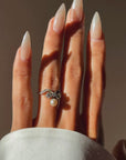 I CLOSE MY EYES AND SIGH WITH THE CRASHING WAVES // BELLE ÈPOQUE NATURAL PEARL TIARA RING