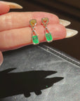 WHERE THE GREEN GRASS GROWS UNDER A FAT YELLOW SUN // ONE OF A KIND FANCY YELLOW DIAMOND AND EMERALD EARRINGS