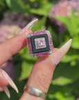 MATCH MY FREAK? HONEY, YOU'RE IN OVER YOUR HEAD // VINTAGE PINK SAPPHIRE AND ONYX POWER RING