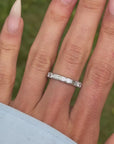 WALK THE LINE? I'D RATHER SKIP IT // VINTAGE ALTERNATING DIAMOND ETERNITY BAND SZ 7