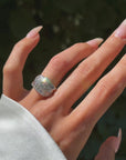 LET IT FLOW, BABY AND IT ALL COMES BACK TO YOU TEN FOLD // MID CENTURY DIAMOND COCKTAIL RING