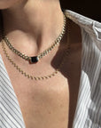 THE MIDNIGHT RIDER CURB CHAIN // SAPPHIRE