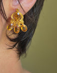 THE SUN SCATTERED THROUGH THE WINDOWS LIKE STAINED GLASS // VINTAGE CITRINE EARRINGS