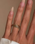 IT'S NOW OR NEVER // VINTAGE 18K TRI GOLD BAND