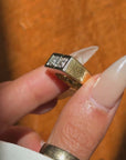 OF CINEMA AND OLD HOLLYWOOD // MID CENTURY DOUBEL DIAMOND SIGNET RING