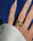 I DO WANT A CUDDLE AFTER MY CLAWS COME OUT // FRED PARIS ENAMEL LEOPARD CROSS OVER RING