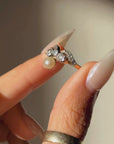 I CLOSE MY EYES AND SIGH WITH THE CRASHING WAVES // BELLE ÈPOQUE NATURAL PEARL TIARA RING