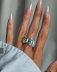 I HAD THE SOFT GREEN GRASS UNDERNEATH AND THE CLEAR BLUE SKIES ABOVE ME // BEAUTIFUL AQUAMARINE AND CHRYSOBERYL RING
