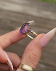 IT WAS MAJESTIC IN THE PURPLE HAZE OF IT ALL // VICTORIAN ERA AMETHYST AND DIAMOND RING