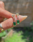 WHERE THE GREEN GRASS GROWS UNDER A FAT YELLOW SUN // ONE OF A KIND FANCY YELLOW DIAMOND AND EMERALD EARRINGS