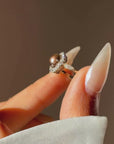 I COULD HOLD YOU ON MY TONGUE // VICTORIAN CHOCOLATE PEARL AND DIAMOND RING