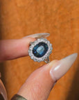 THERE NEVER WAS A CLASSIER LADY // LATE DECO SAPPHIRE AND DIAMOND RING