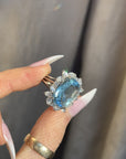 1940's AQUAMARINE DAZZLER RING