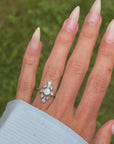 I FEEL LIKE A ROCKET SHIP, NOTHING CAN STOP ME FROM REACHING THE STARS // ART DECO DIAMOND NAVETTE RING