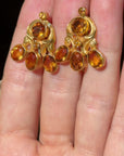 THE SUN SCATTERED THROUGH THE WINDOWS LIKE STAINED GLASS // VINTAGE CITRINE EARRINGS