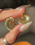 BREATHE DEEPLY, IN. AND OUT // GOLD SPIRAL EARRINGS