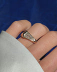 MY LOVE IS ONE UNTIL THE END // "COFFIN" SHAPED RING WITH 1.04CT TAPERED BAGUETTE