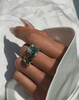 I HAD THE SOFT GREEN GRASS UNDERNEATH AND THE CLEAR BLUE SKIES ABOVE ME // BEAUTIFUL AQUAMARINE AND CHRYSOBERYL RING