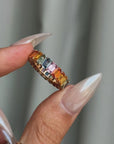YOU CANNOT ERASE THE COLORS OF JOY // RAINBOW SAPPHIRE ETERNITY BAND