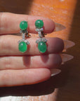 THERE WAS SPLENDOR, SPLENDOR ALL AROUND // VINTAGE EMERALD AND DIAMOND EARRINGS