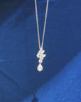 DO YOU THINK THE WIND DELIGHTS IN PATTERN MAKING? // VINTAGE DIAMOND CLUSTER DROP NECKLACE