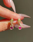 YOU'VE GOT THIS PULSING RICHNESS TO YOU // ONE OF A KIND RUBY AND FANCY YELLOW OLD MINE CUT DIAMOND EARRINGS