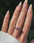 PICKING APPLES IN THE ORCHARDS AND THAT FIRST TASTE DANCING ON YOUR TONGUE // RUBY AND CARRE CUT DIAMOND FIVE STONE BAND
