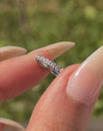SMALL BUT MIGHTY IS A PINKY RINGED IN DIAMONDS // DIAMOND ETERNITY BAND SZ 4