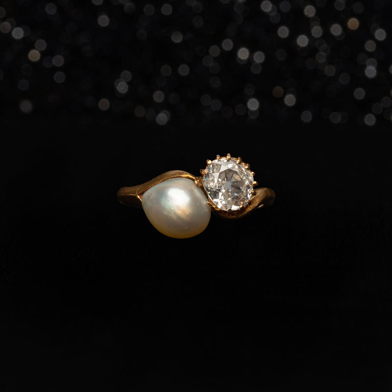Antique pearl and diamond Toi et Moi ring – Kentshire