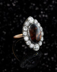 THE VICTORIAN MYSTIC GARNET NAVETTE RING