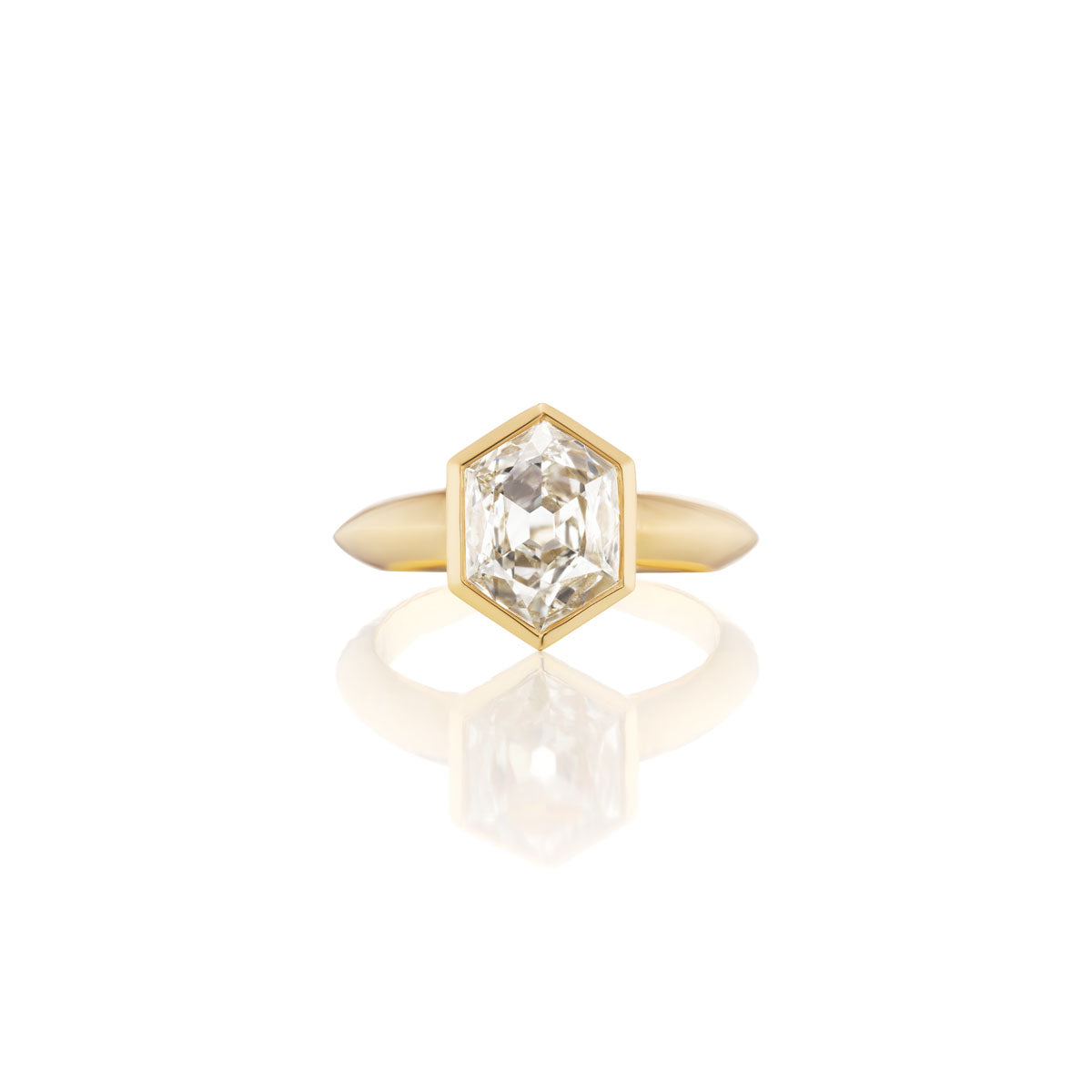 THE DIAMOND HEX SOLITAIRE RING