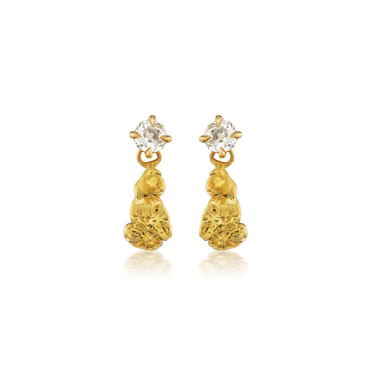 THE GOLD RUSH NUGGET EARRINGS