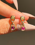 YOU'VE GOT THIS PULSING RICHNESS TO YOU // ONE OF A KIND RUBY AND FANCY YELLOW OLD MINE CUT DIAMOND EARRINGS