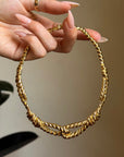 THE OLD ROPE SWING ROCKED TO THE OCEAN BREEZE AND ALL I COULD THINK ABOUT WAS HOW BLISSFULLY TIED UP I WAS INTO YOU // DAVID WEBB 1980’s VINTAGE COLLAR NECKLACE