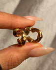 I GROW LIKE WILD BAMBOO, FAST AND SELF ASSURED // VINTAGE ELSA PERETTI FOR TIFFANY BAMBOO HUGGIE HOOPS