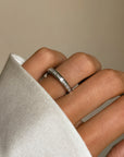 BRICK BY BRICK I'M BUILDING SOMETHING BEAUTIFUL // CARRE CUT DIAMOND ETERNITY BAND SZ 6.5