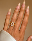 THERE'S JUST NOTHING LIKE YOU, YOU ARE PERFECT IN EVERY WAY // 3CT ANTIQUE PEAR SIGNET ENGAGEMENT RING