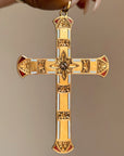 JUST KEEP IT HUMBLE // VICTORIAN ENAMEL ADN DIAMOND CROSS