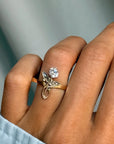 I WOULD PICK YOU FROM AN ENDLESS FIELD OF FLOWERS // ART NOUVEAU TULIP DIAMOND RING